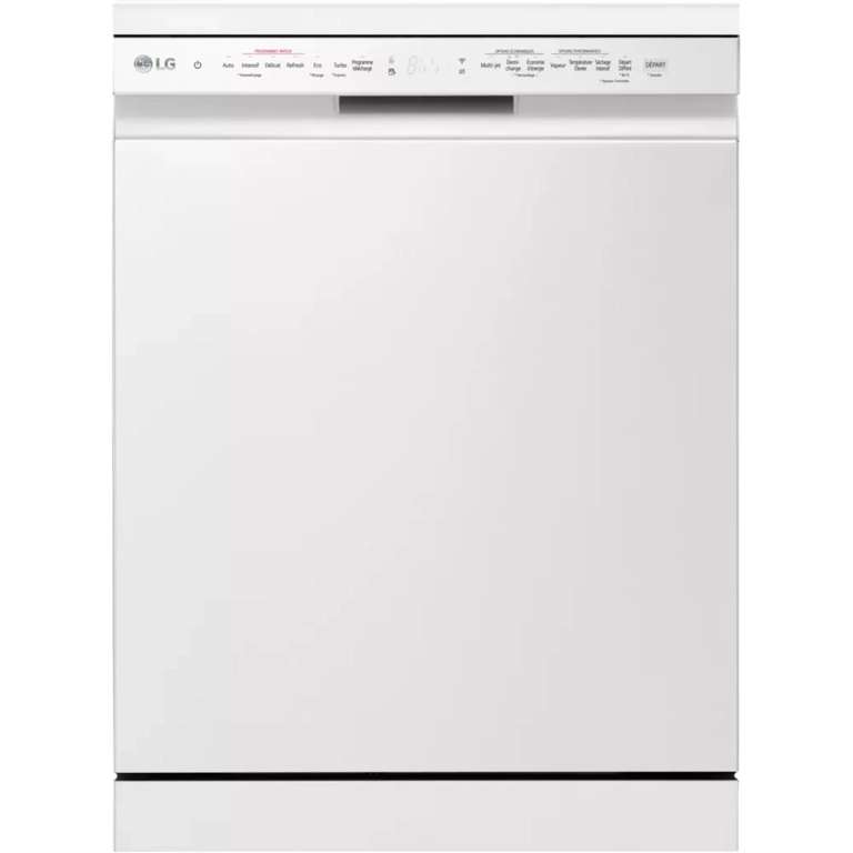 Lave vaisselle LG DF365FWS TrueSteam - Ouverture automatique, Connecté en wifi, 43 dB, 60 cm, classe B