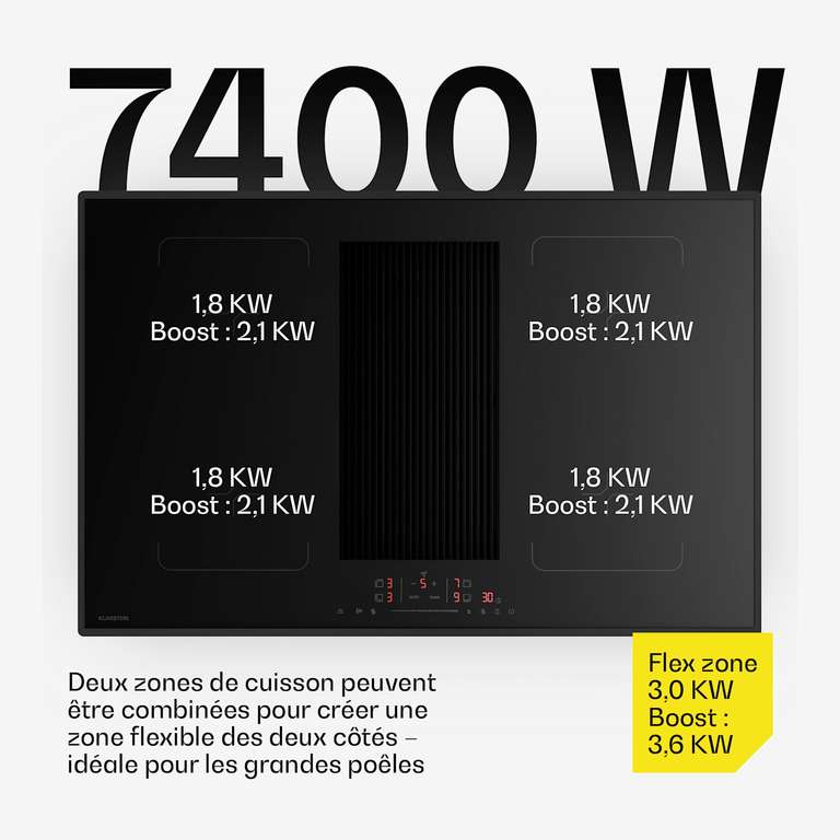 Siemens EH601LFC1E Table de cuisson à induction à fleur de plan 60cm