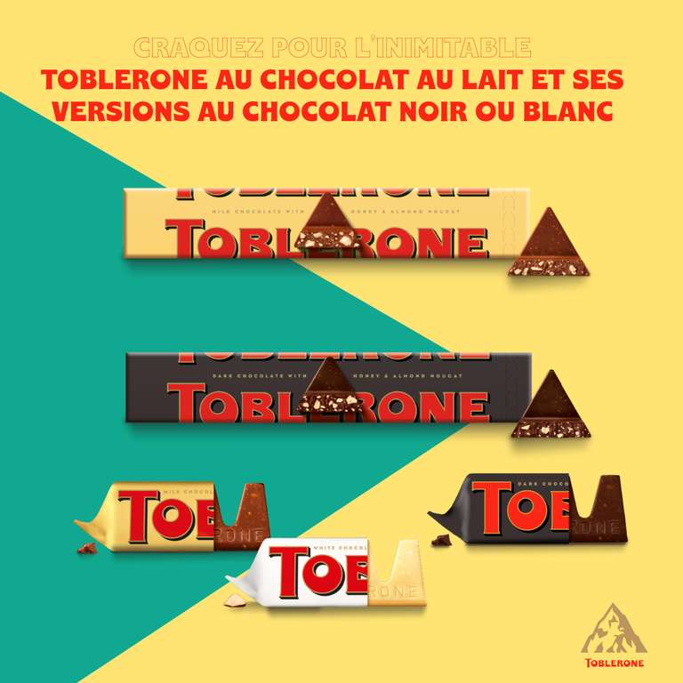 Pack de 20 Barres au Chocolat au Lait Suisse Toblerone, 20x100g