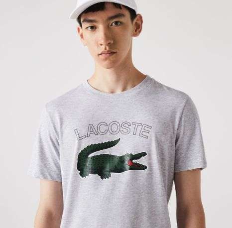 T-shirt Lacoste Sport pour Homme - Gris, Tailles du XS au XL
