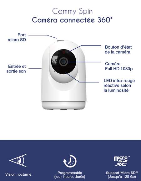 Logicom Home  Caméra connectée intelligente Cammy 2