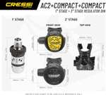 Ensemble De Régulateur/détendeur de plongée Cressi XS Compact AC2 DIN