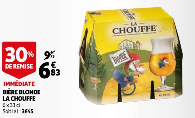Pack de 6 bières blondes La Chouffe - 6 x 33 cl