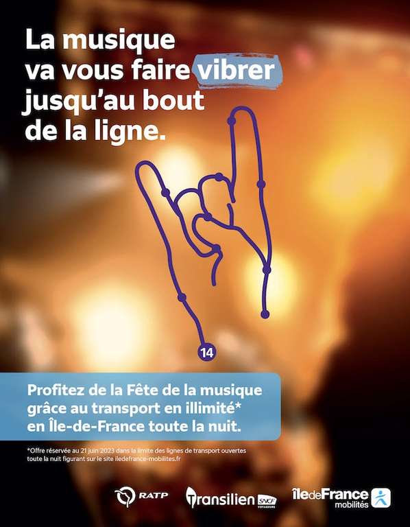 Forfait Trajets illimités dans la nuit du 21 au 22 juin (Ile-de-France) - iledefrance-mobilites.fr
