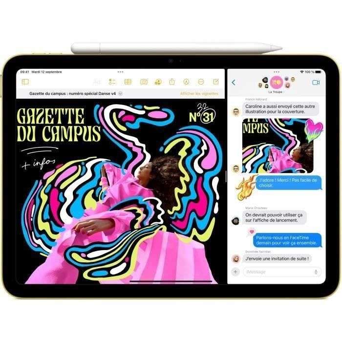 Tablette 10.9" Apple iPad (2022) - WiFi, 64 Go, Bleu (+100€ cagnottés pour les CDAV)