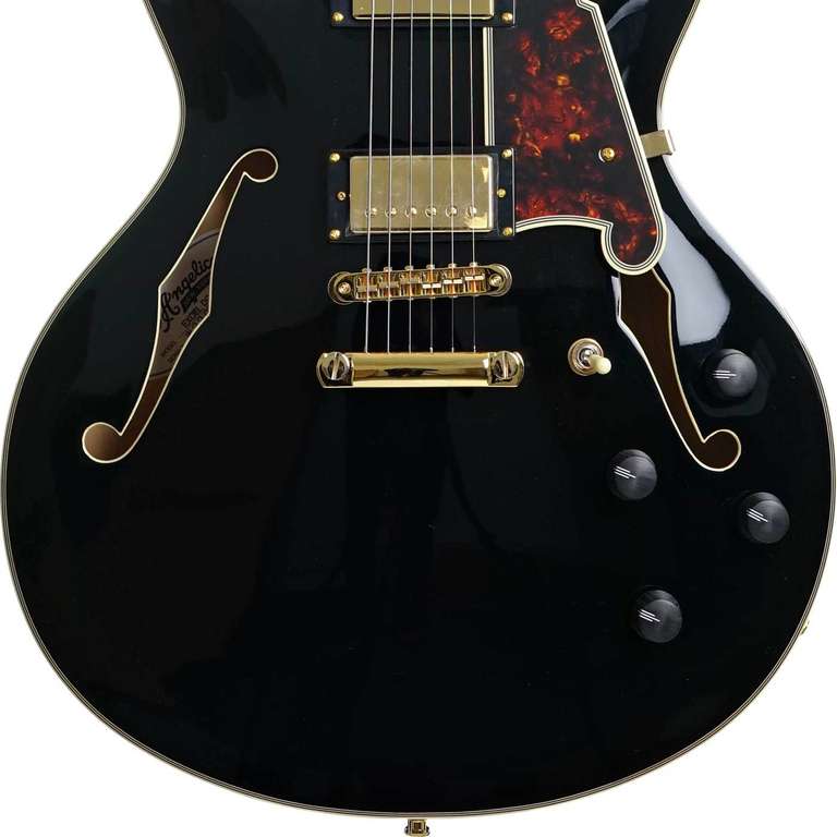 Guitare D'Angelico Excel DC Solid Black (frais d'importation inclus)