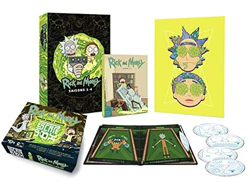 Coffret collector limité Blu-ray Rick & Morty (Saisons 1 à 4) + lithographie + Escape Box + bande son (vendeur tiers)