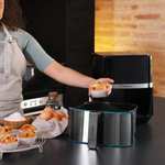 Friteuse à Air sans Huile de 5,5 L Cecotec Air Fryer Cecofry Full InoxBlack 5500 Pro avec Accessoires, 1700 W, Tactile