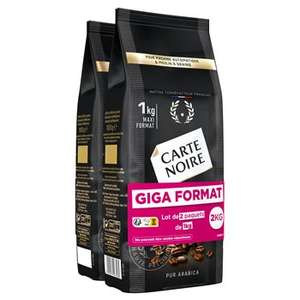 2 paquets de café en grain Carte Noire Classique - 2x1kg (via 8.67€ sur la carte)