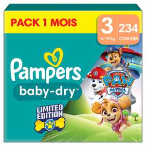 Pack de 234 couches Pampers Baby-Dry La Pat’Patrouille