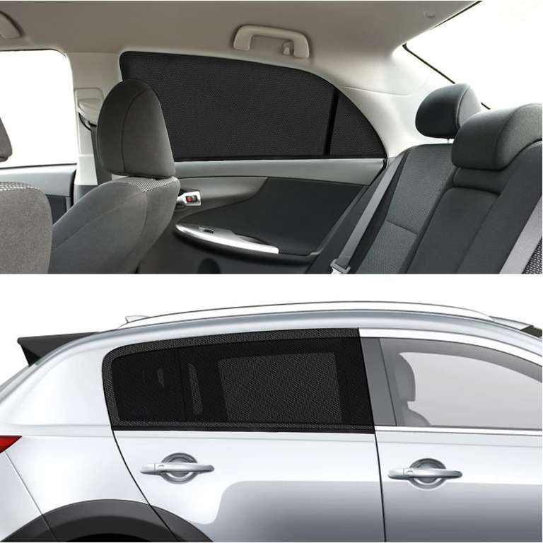2 Pare-Soleil Voiture Bébé - Protection UV Et Anti-Moustiques Universelle Pour Vitres Arrière