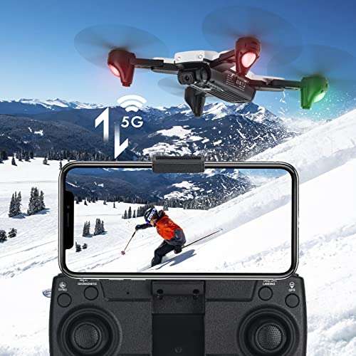 Drone GPS Pliable avec Caméra 4K le-idea IDEA23 - Quadricoptère RC Professionnelle, 5GHz, Wifi (Vendeur Tiers)