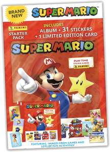 Album Stickers à collectionner Panini Super Mario avec 4 pochettes et 1 sticker édition limitée