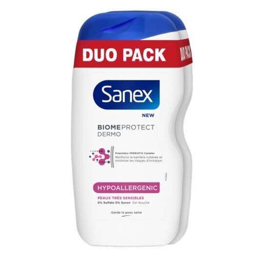 Lot de 2 gels douche Sanex Biome Protect - 2x450ml (via 5,53€ sur la Carte de Fidélité)