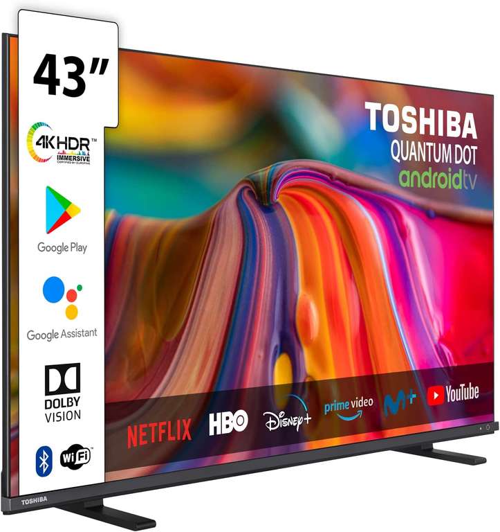 TV 43" Toshiba 43QA4163DG - QLED, 4K UHD, HDR, Dolby Vision, Android TV