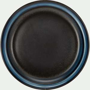Lot de 4 assiettes plate en porcelaine ferru - 23cm, noir