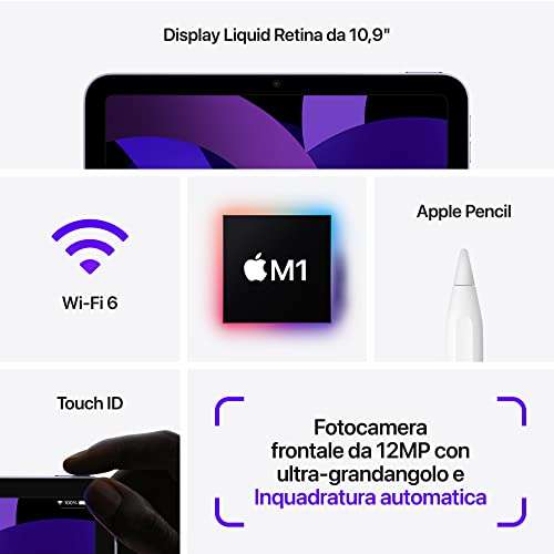 Tablette 10.9" Apple iPad Air 5 (2022) - Wi-Fi, 64 Go