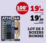 Lot de 3 Boxers Athena 100% remboursé en bon d' achat - du T2 au T6.