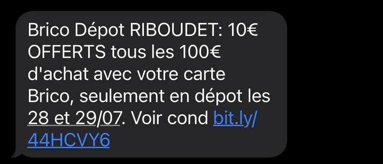 [Carte de fidélité] 10€ offerts tous les 100€ d'achat le 28 et 29/07 - Rouen (76)