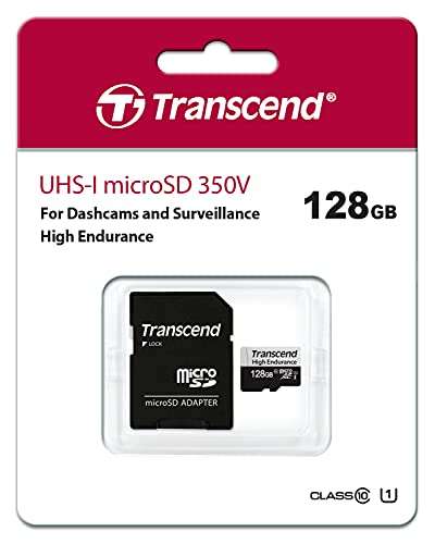 Micro Sd Transcend haute endurance - 128 Go (TS128GUSD350V)