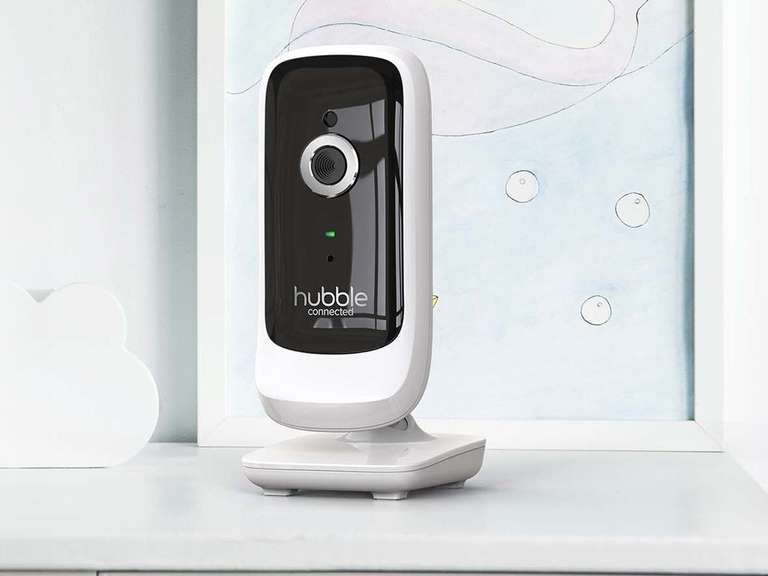Babyphone connecté Hubble Nursery View Premium - Ecran 5", Audio bidirectionnel, Vision nocturne 300m de Porté