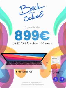 PC Portable 13" Apple MacBook Air M1, 8Go RAM, 256 Go SSD + Office 365 offert (cec.fr)