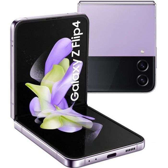 Smartphone 6.7" Samsung Galaxy Z Flip 4 5G - 128 Go, Lavande (via ODR de 100€)