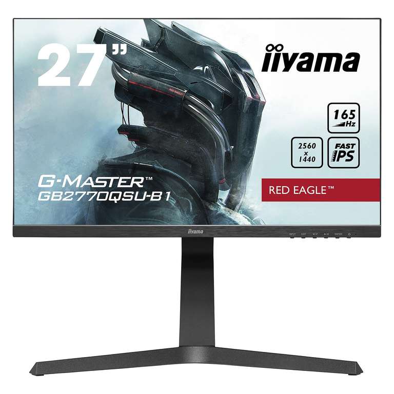Écran PC 27" Iiyama G-Master Red Eagle GB2770QSU-B1 - IPS QHD, 165 Hz, 0.5 ms, FreeSync