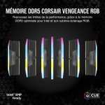 Kit mémoire Ram DDR5 Corsair vengeance RGB 32 Go (2x16 Go) - 7200MHz, CL34 Intel XMP