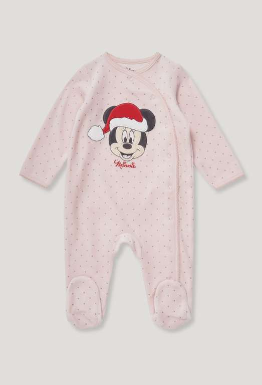 Pyjama de Noël pour bébé Minnie Mouse - Coton bio, Tailles 6 à 24 mois