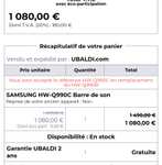 Barre de son Samsung HW-Q990C/ZF (via 200€ d'ODR)
