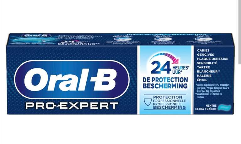 Tube de dentifrice Oral-B Pro Expert - 75ml (via ODR de 1,22€ sur Shopmium + ODR de 1,50€ sur Enviedeplus)