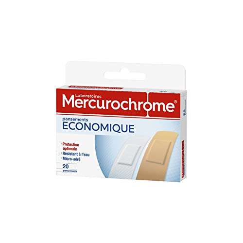 3 boîtes de Pansements économiques Mercurochrome - 3x20