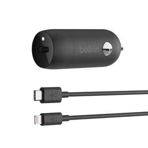 Chargeur De Voiture Belkin USB-C + Câble Lightning (CCA003BT04BK)