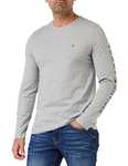 T-Shirt Tommy Hilfiger Logo Long Sleeve Tee Encolure Ronde pour Homme - Slim Fit, Taille XS