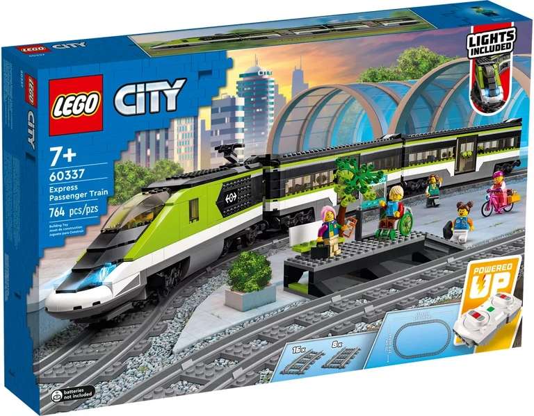 LEGO City Le Train de Voyageurs Express (60337) avec des phares réglables (Via 27.48€ sur Carte Fidélité)