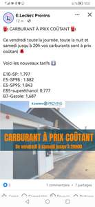 Carburant à prix coûtant - E.Leclerc Provins (77)