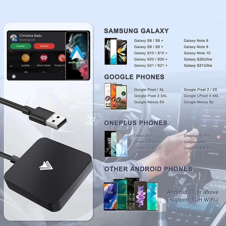 Adaptateur sans fil Apple Carplay - (Android Auto à 16,50€) –