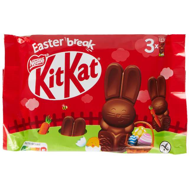 Paquet de 3 barres chocolatées lapins KitKat Easter Break - 3 x 29 grammes