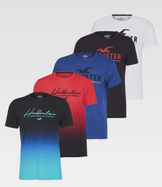 Lot de 5 T-shirt Hollister Co. - tailles XS au XL