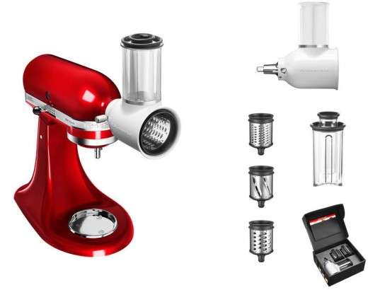 Robot de cuisine Kitchenaid Artisan 5KSM125EER - Rouge + Accessoires de coupe