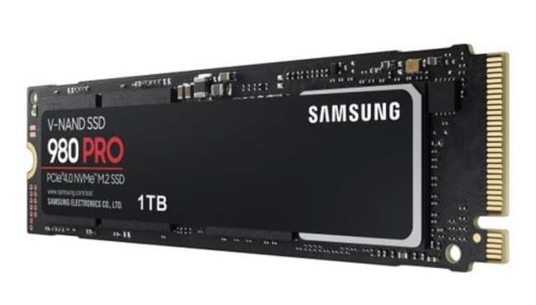 SSD Interne NVMe M.2 PCIe 4.0 Samsung 980 PRO (MZ-V8P1T0CW) - 1 To (+3,50€ en Rakuten points)