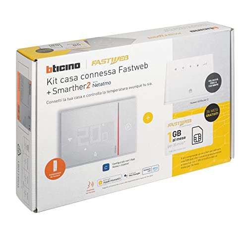 Thermostat Wi-FI connecté Bticino Smarther2 avec Netatmo SXW8002WKIT + Routeur 4G WiFi