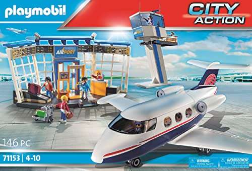 Jouet Playmobil Aéroport City Action (71153) - Aéroport et avion