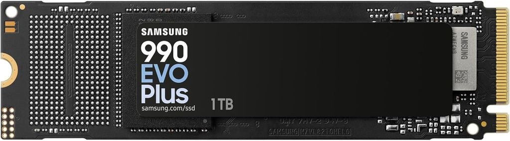 SSD Interne 1 To Samsung 990 EVO Plus MZ-V9S1T0BW - NVMe 2.0, PCIe 4.0, Vitesse de Lecture jusqu'à 7150 Mo/s