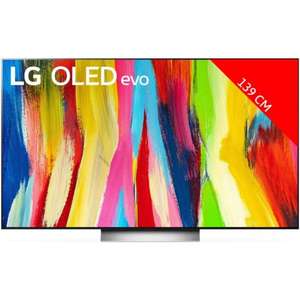 TV OLED EVO 55" LG OLED55C25 - 4K UHD, Dolby Vision IQ, Dolby Atmos, HDMI 2.1, Smart TV 2022 (Via ODR de 200€)