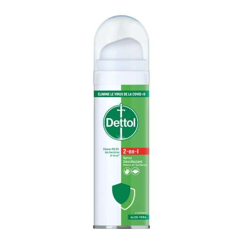Spray Désinfectant 2-en-1 Mains et Surfaces Dettol - Format de Poche 90ml (Via Coupon & Via Abonnement Prévoyez et Économisez)