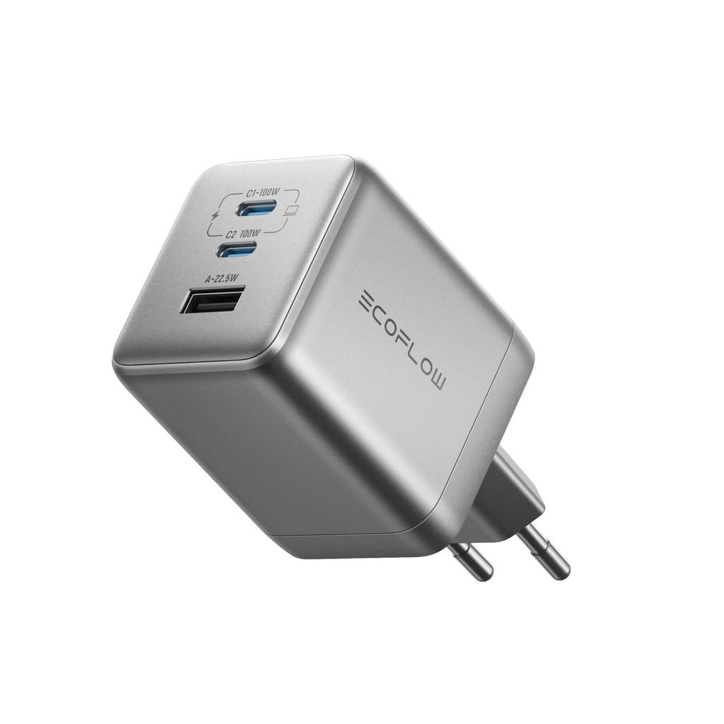 Chargeur USB-C EcoFlow Rapid Pro 100W GaN - 3 ports, charge rapide, iPhone/MacBook/Samsung (vendeur tiers)