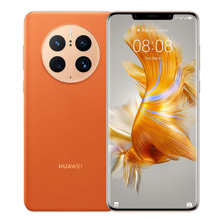 Smartphone 6,74" Huawei Mate 50 Pro - Dual SIM, 8 Go RAM, 512 Go stockage, Coloris Orange (sans services Google)