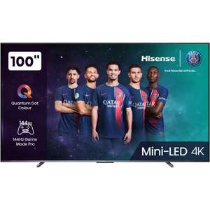 TV 100" Hisense 100U7KQ (2023) - Mini-LED (via ODR de 500€)